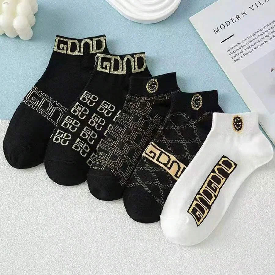 5/10 pcs Men's Thin Breathable Low-Cut Socks - Anti-Odor, Moisture-Wicking, Lightweight, Comfortable & Versatile for Daily Wear