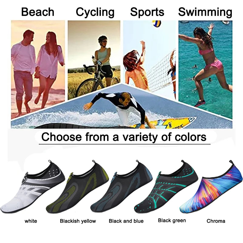 New Beach Shoes Wading Upstream Shoes Non-Slip Water Socks Swimming Shoes Breathable Treadmill Soft Shoes Black Soft Soled