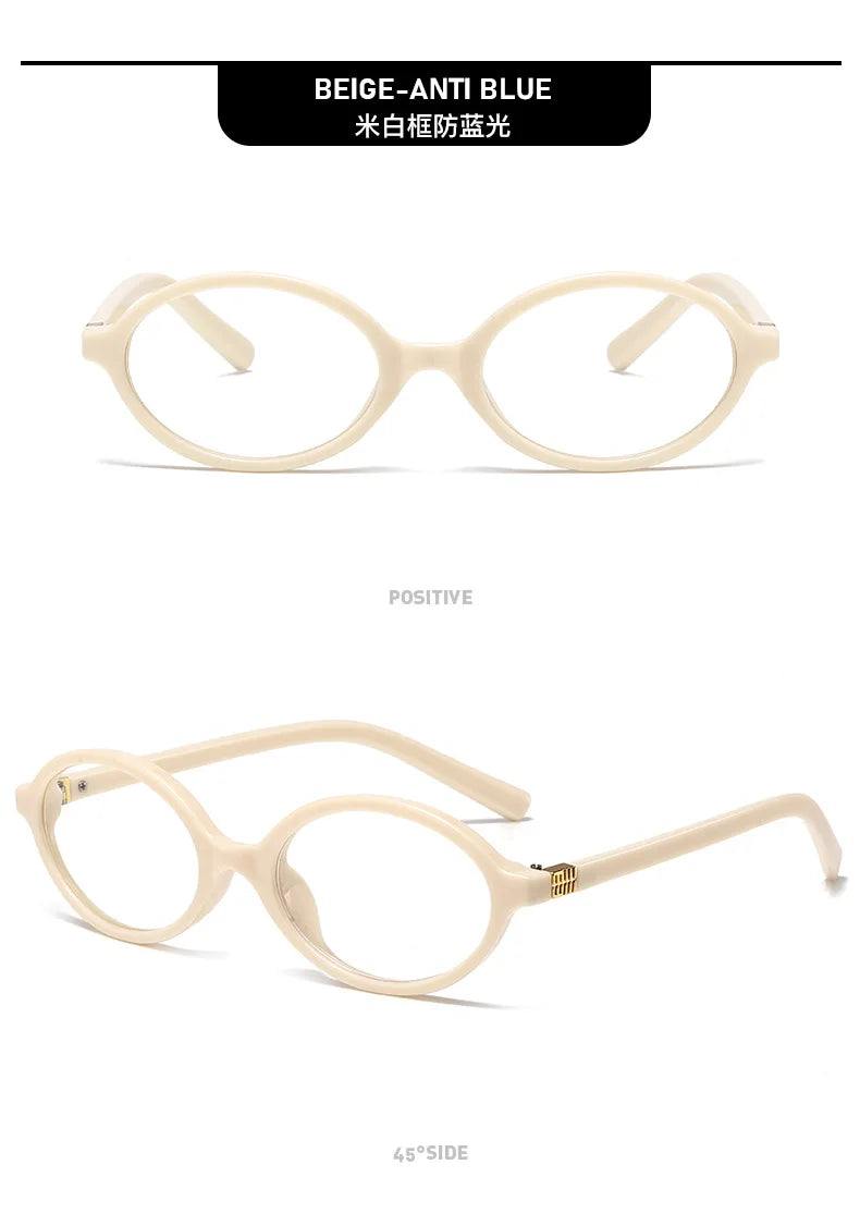 Fashion Small Oval Leopard Sunglasses Women Lovely Ins No Makeup Anti Blue Light Glasses Cute Decorative Computer Glasses 선글라스