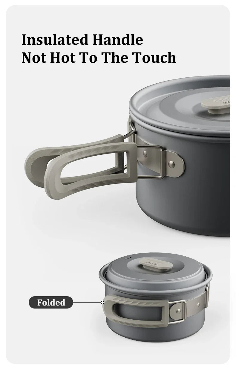 Naturehike Camping Cookware Outdoor Cooking Ultralight Aluminum Pot Kettle Tablewear Set Cool Camping Gear Kitchen Accessories
