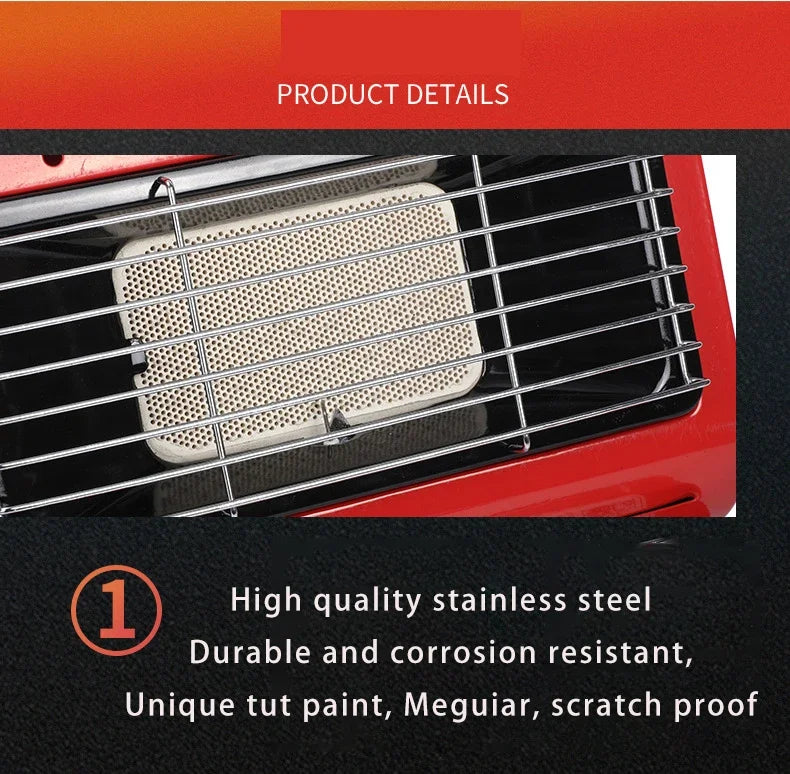 Portable Gas Camping Stove Outdoor Picnic BBQ Stove Portable Hand Warmer Home Heater Cassette Stove for Camping Tent Fishing