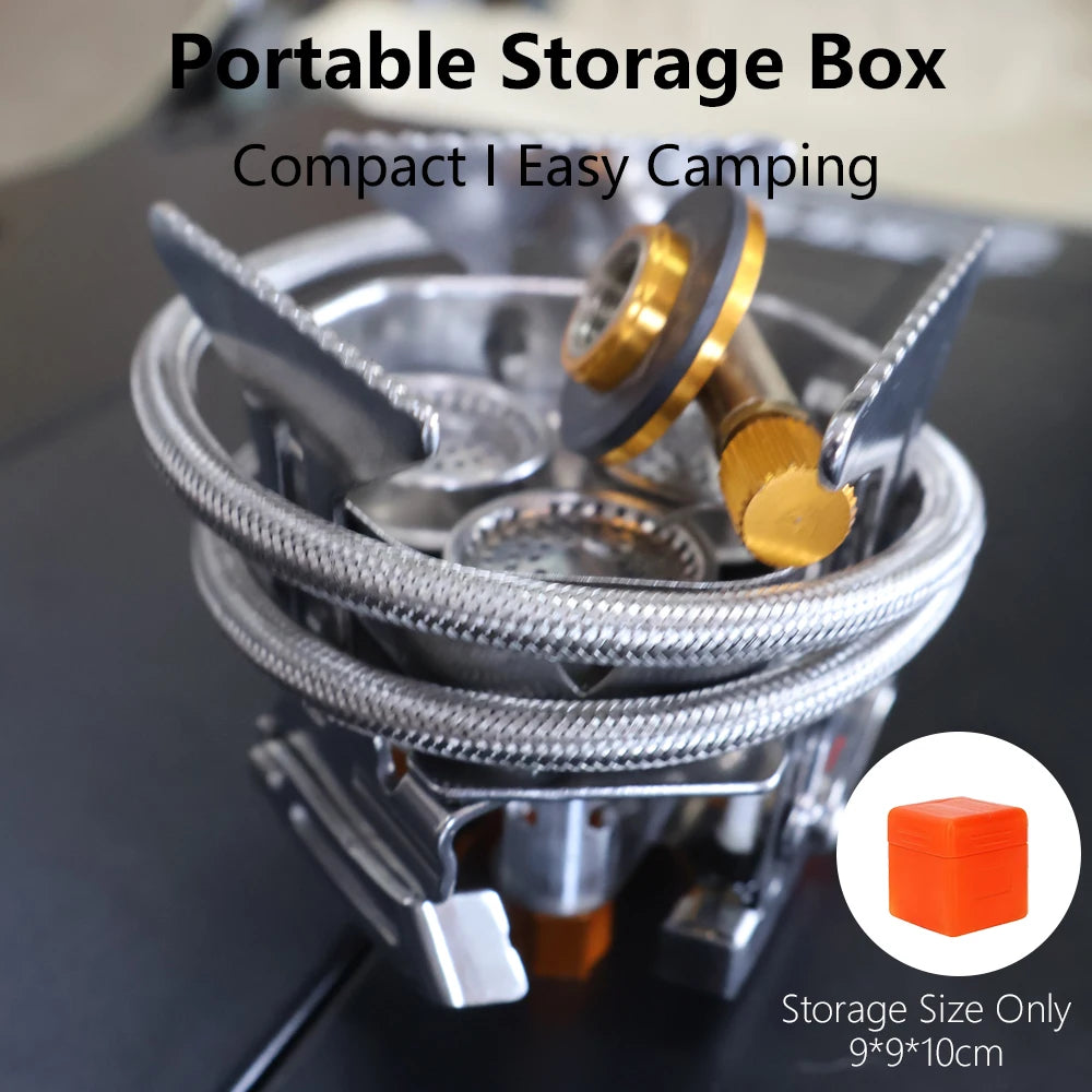 Portable Lightweight Outdoor Camping Three-Head Stove for Barbecue And Tea Drinking - Compact Travel-Friendly Design