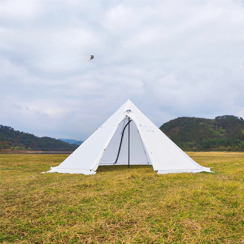 YOUSKY Winter Snow Skirt Outdoor Camping Tent with Chimney Wood Stove Large Pyramid Tent for Hot and Cold Weather Camping