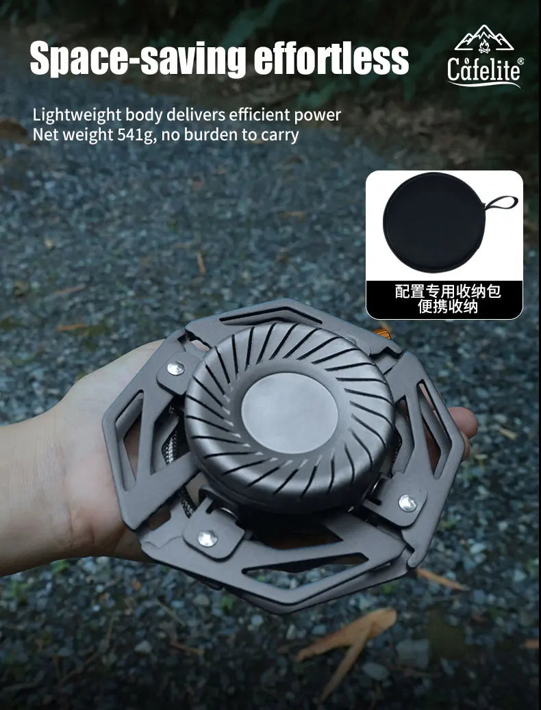 4200W Camping Stove with Gas BurnerSwirl Flame Ultralight Windproof High Power Gas Stove Outdoor Heater for Camping Hiking