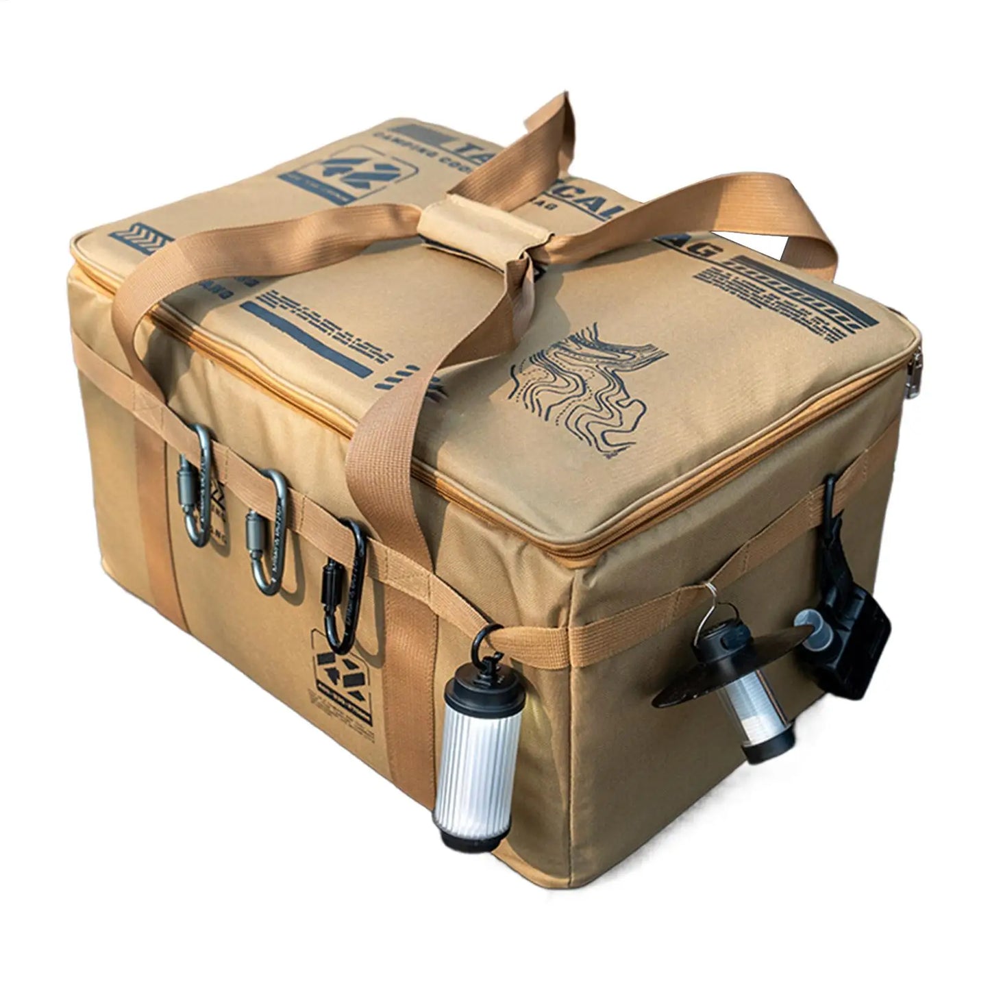 Camping Storage Bag Camping Cookware Organizer Tote Bag 30L Utility Duffel Foldable Container with Handle for Moving Dorm Garage