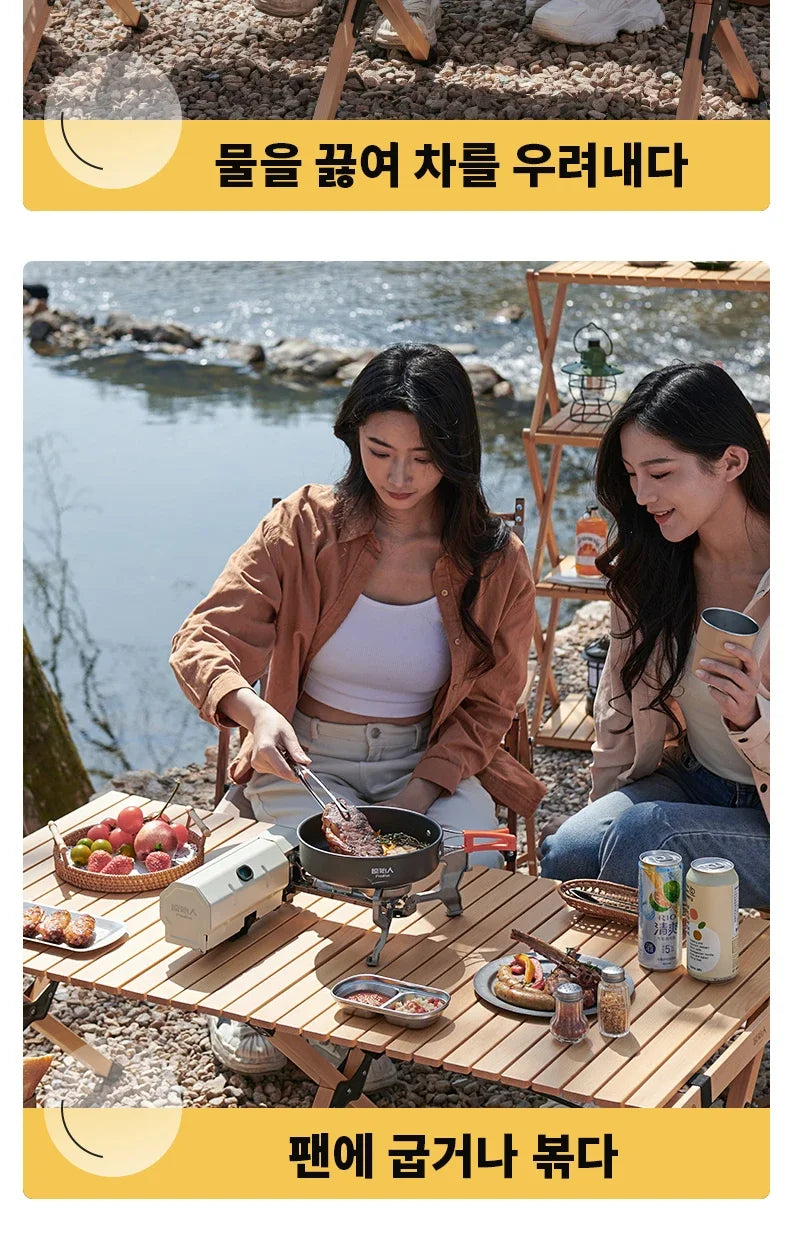 PRIMITIVE Camping Gas Stove Portable Lightweight Canister Top Stove Compact Durable Outdoor Cooking Picnic Backpacking Stove