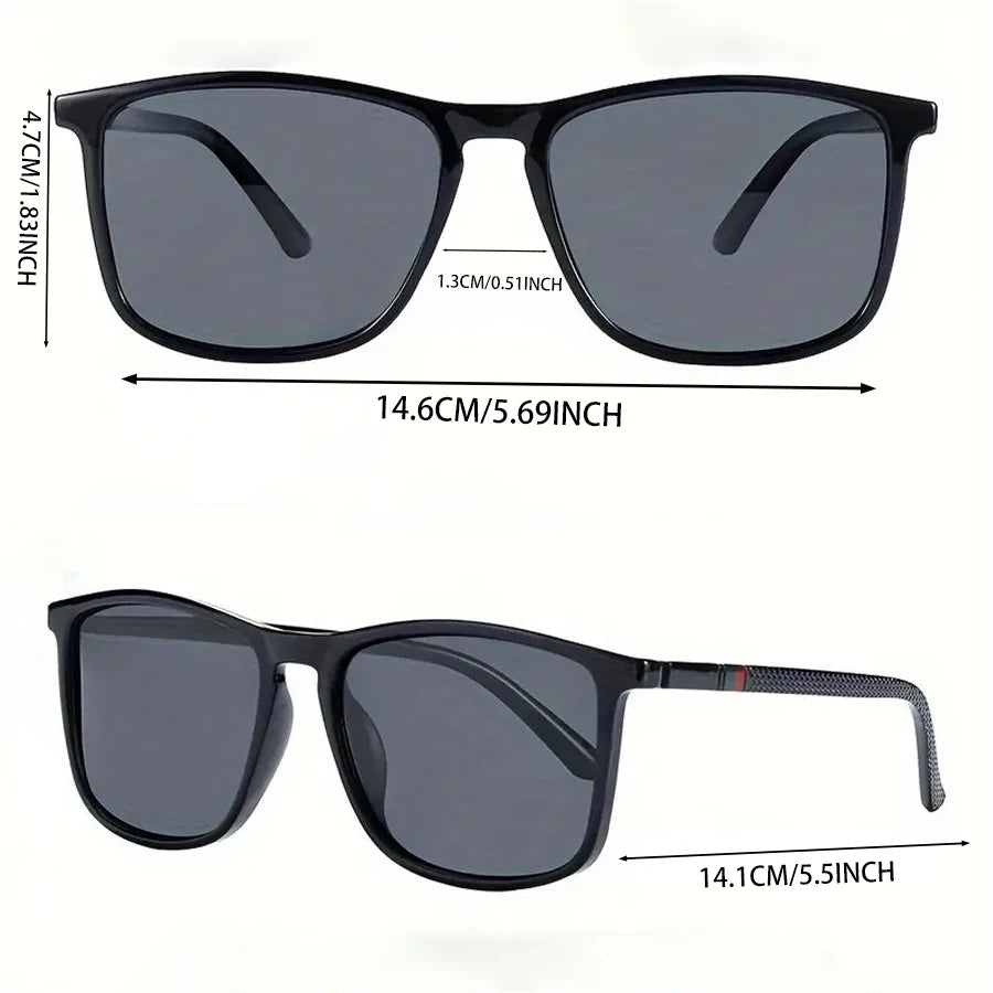 2pcs Luxury Square Vintage Cycling Sunglasses Men Women Fashion Travel Driving Fishing Sun Glasses Male Eyewear UV400
