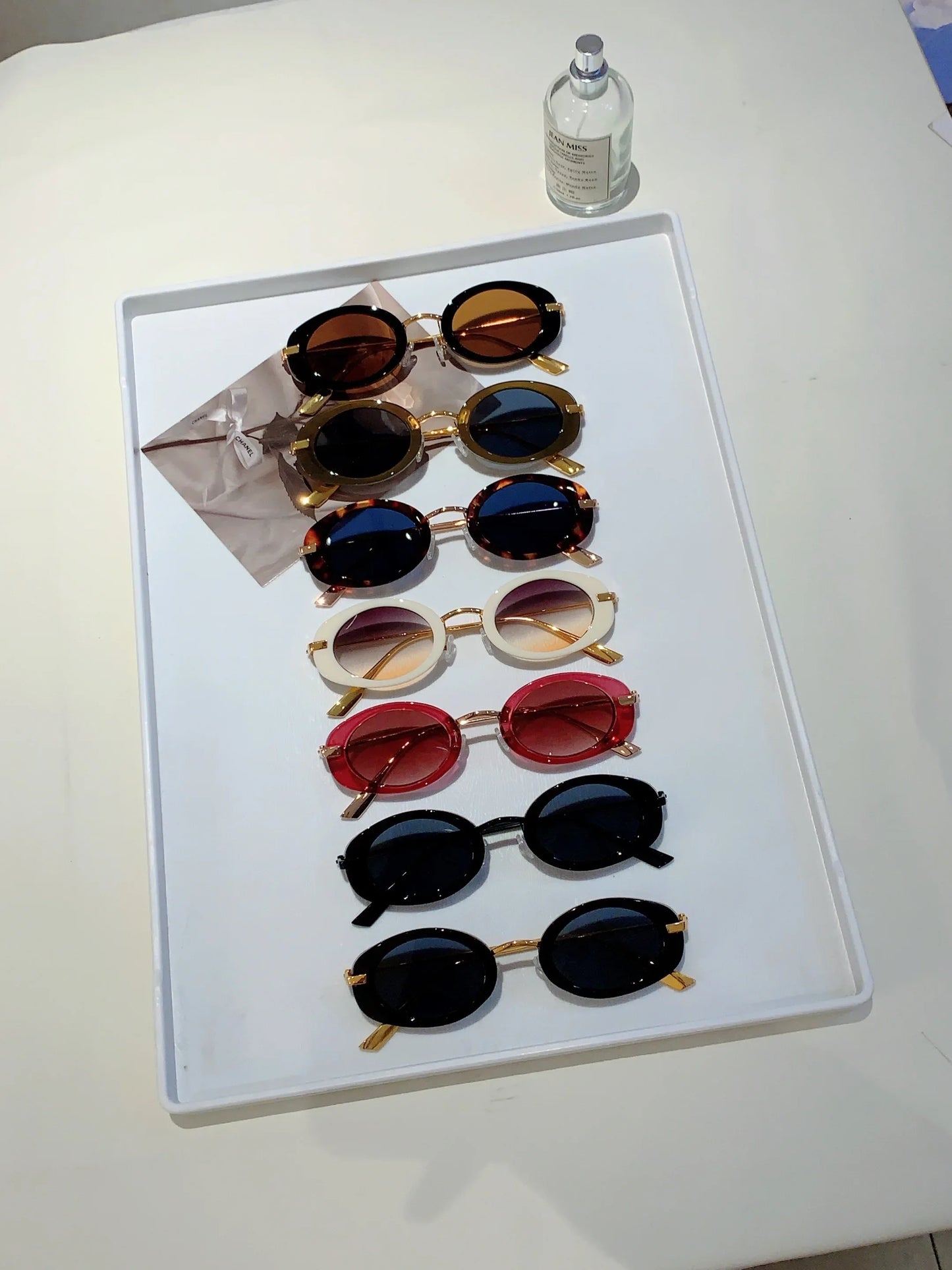 Small Oval Frame Retro Sunglasses Luxury Metal Designer Shades Women's Trendy Fashion Brand Leopard Beach Sun Glasses for Lady