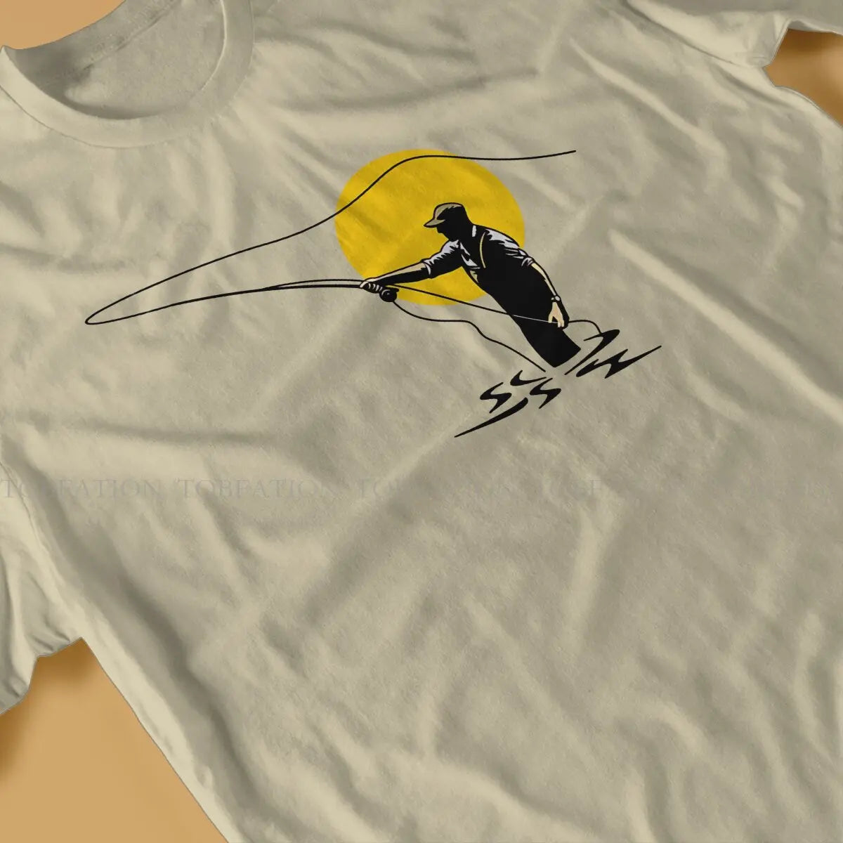 Fisherman Fishing Vintage Tshirt Graphic Men Tops Vintage Punk Summer Short Sleeve Cotton Harajuku T Shirt