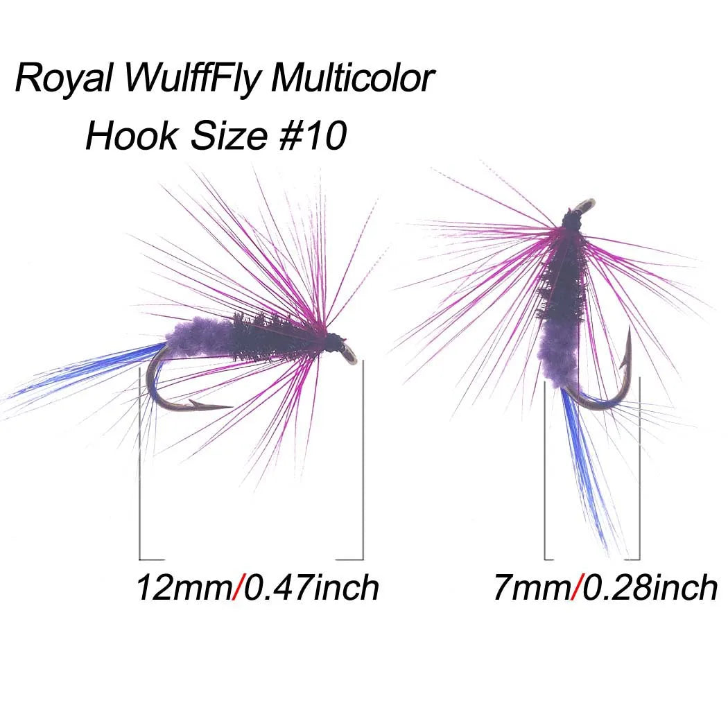 Fly Fishing Flies 10Pcs Fly Fishing Lures Bass Salmon Trouts Flies Dry/Wet Fishing Feather Bait Fishing Tackle