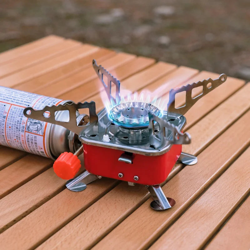 Portable camping stove burner, foldable and windproof outdoor fire stove, camping, hiking, picnic, camping burner, barbecue stov