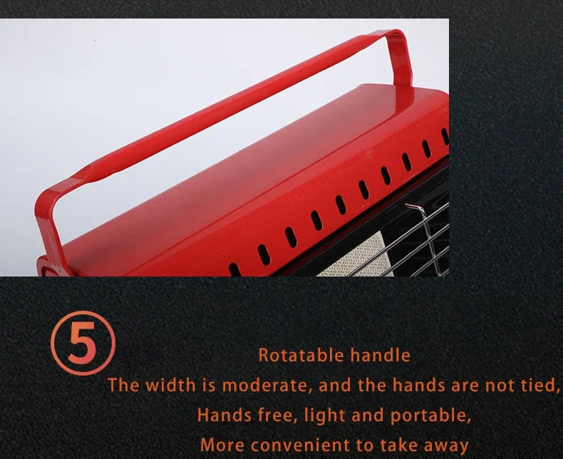 Portable Gas Camping Stove Outdoor Picnic BBQ Stove Portable Hand Warmer Home Heater Cassette Stove for Camping Tent Fishing