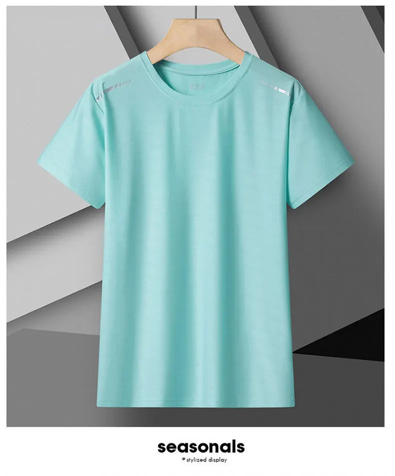 Women Reflective Running T-Shirt - High Elastic Breathable Quick-Dry Ice Silk Sport Top for Summer, Cool Short Sleeve Active Tee