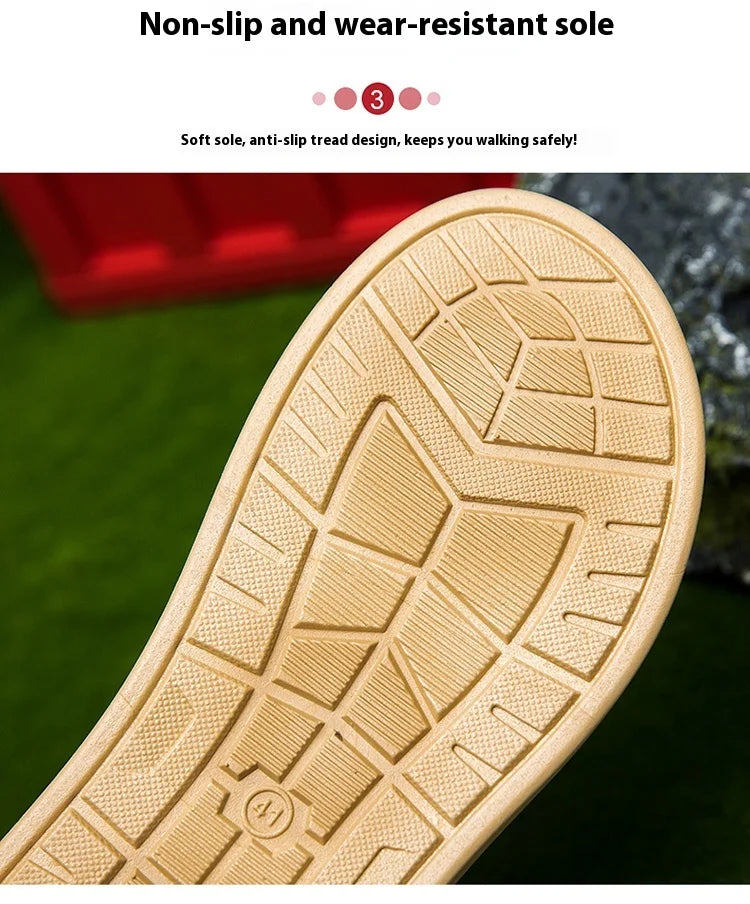 Summer trend contrasting flip flops for men wearing non-slip soft bottom braided beach sandy rubs