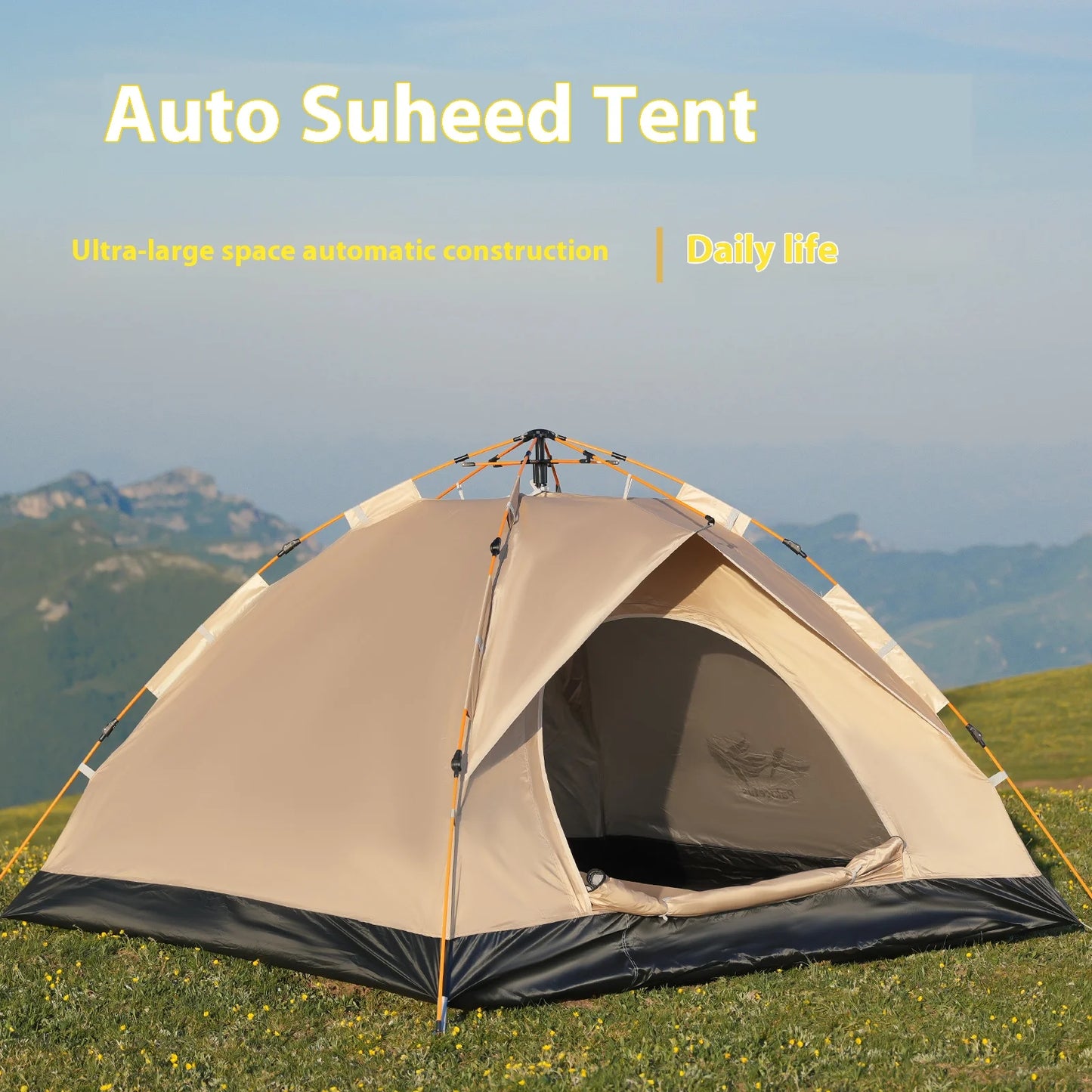 Portable Camping Tent Self-driving Travel Instant Tents For Outdoor Camping, Emergency Tent 4 Person Waterproof Family Tent
