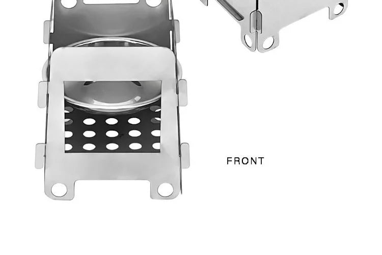 Camping Furnace Wood Stove Alcohol Stove Stainless Steel Portable Camping Stove Outdoor Stove Camping Equipment Cooking Hiking