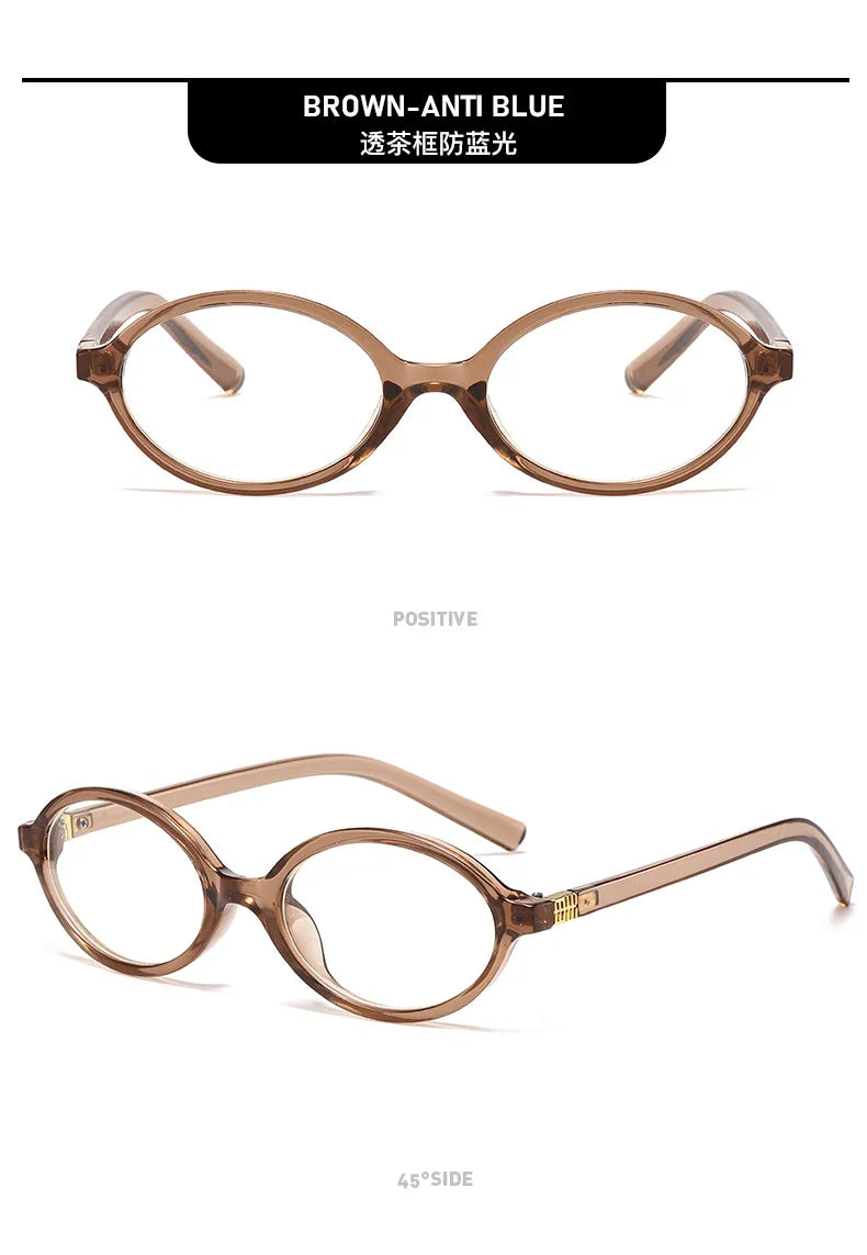 Fashion Small Oval Leopard Sunglasses Women Lovely Ins No Makeup Anti Blue Light Glasses Cute Decorative Computer Glasses 선글라스