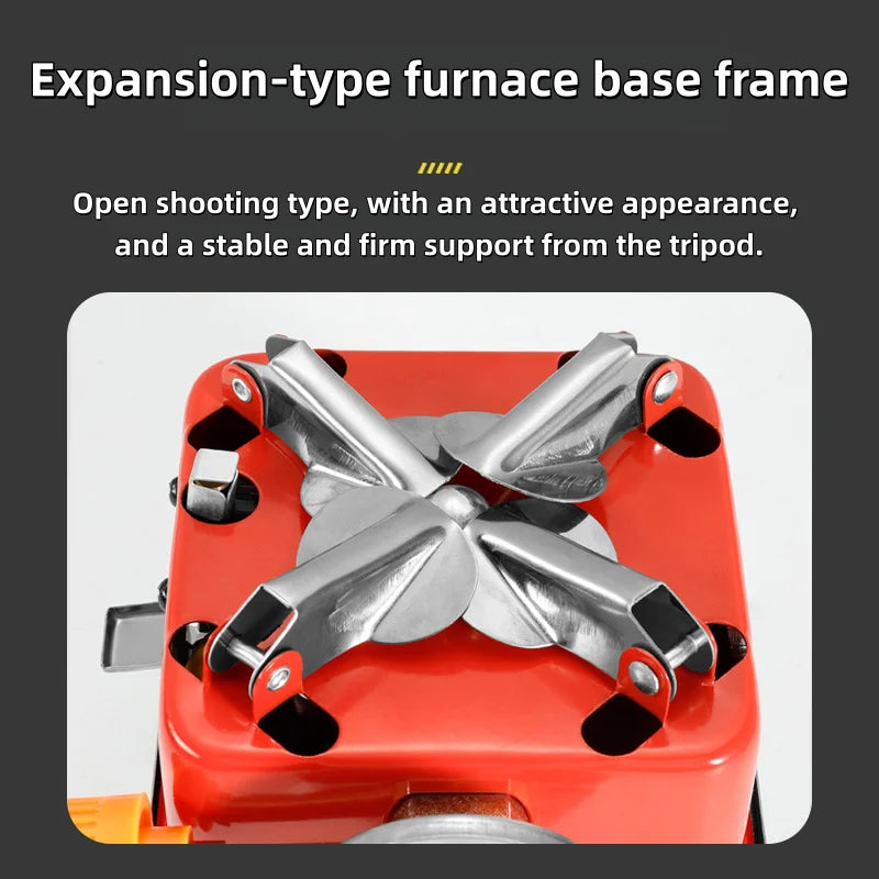 Portable camping stove burner, foldable and windproof outdoor fire stove, camping, hiking, picnic, camping burner, barbecue stov