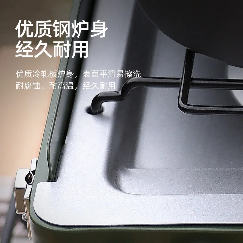 Multi Fuel Camping Stove Portable Two Burner Cookware Outdoor Picnic Bbq Grill Foldable Gas Stove High Power Cooking