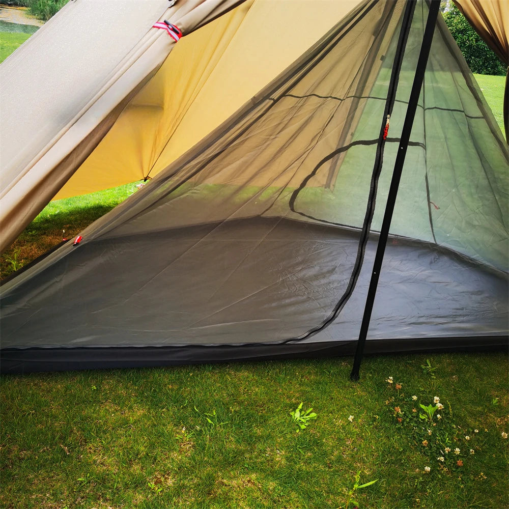 YOUSKY Winter Snow Skirt Outdoor Camping Tent with Chimney Wood Stove Large Pyramid Tent for Hot and Cold Weather Camping
