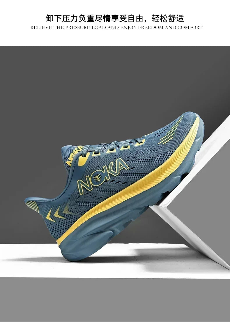 Men's Running Shoes Breathable Cushioning Luxury shoes Trainer Race Outdoor Couple Non-Slip Jogging Sneakers Mesh Off-road Shoes
