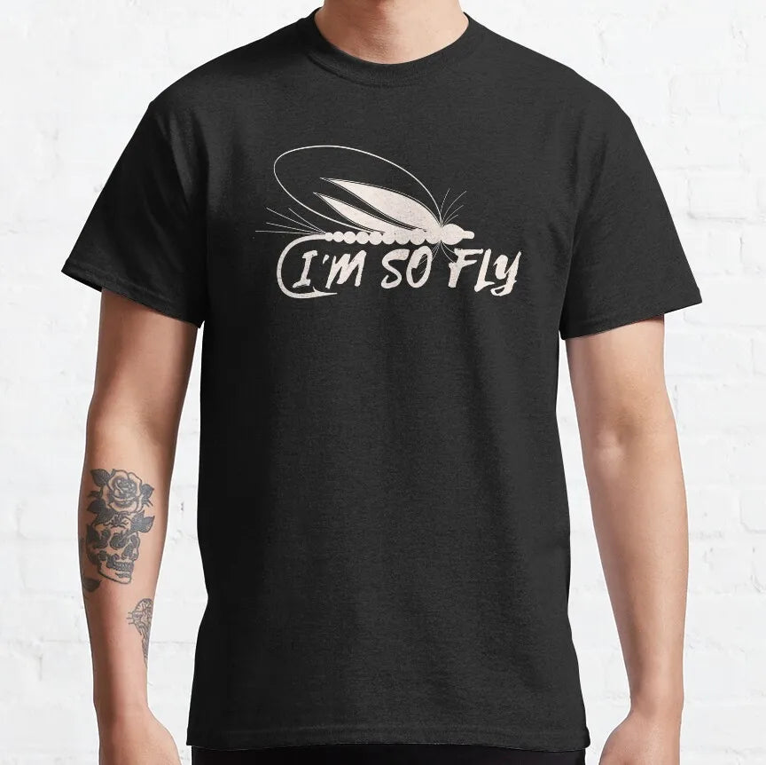Evolution of Man Fly Fishing Funny T Shirt for men 100% Cotton printed plus size Fishing Angling Fishermen Fish Retr Gift Idea