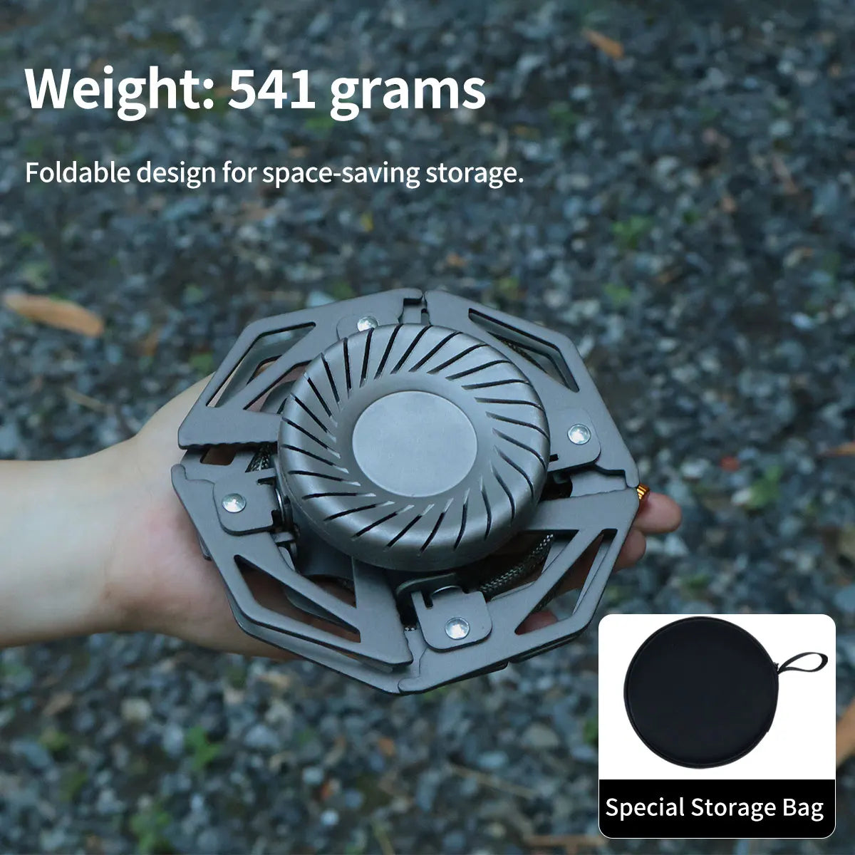 4200W Camping Stove with Gas BurnerSwirl Flame Ultralight Windproof High Power Gas Stove Outdoor Heater for Camping Hiking