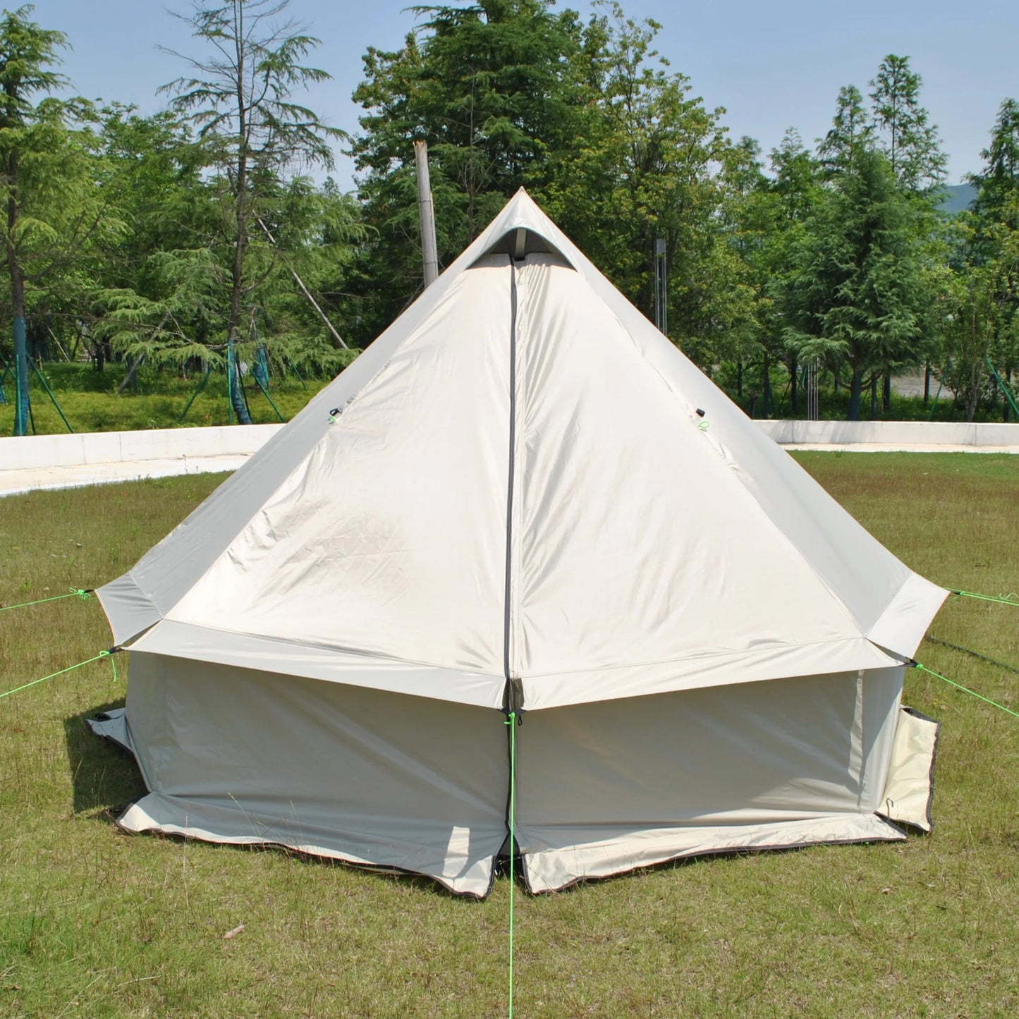 8 Person Large Pyramid Hot Tent with Four Seasons Camping Chimney Wood Stove for Outdoor Cooking Mongolian Bag Tent CZX-998