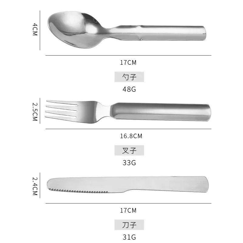 Stainless Steel Portable Tableware Outdoor Camping Multi-functional Fork Spoon Cutlery Set Military Camping Tactical Utensil Kit
