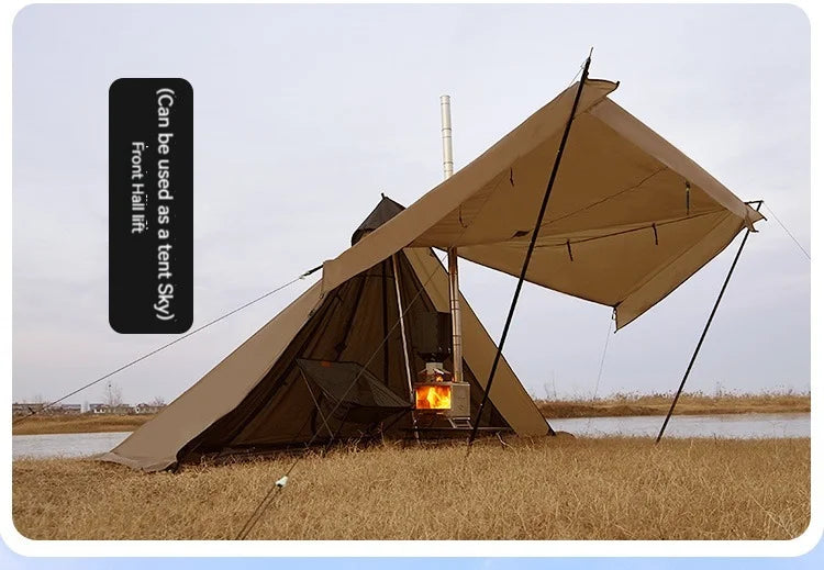 ASTA GEAR Fk 4 Camping pyramid ultralight tent can burn firewood, stove with snow skirt