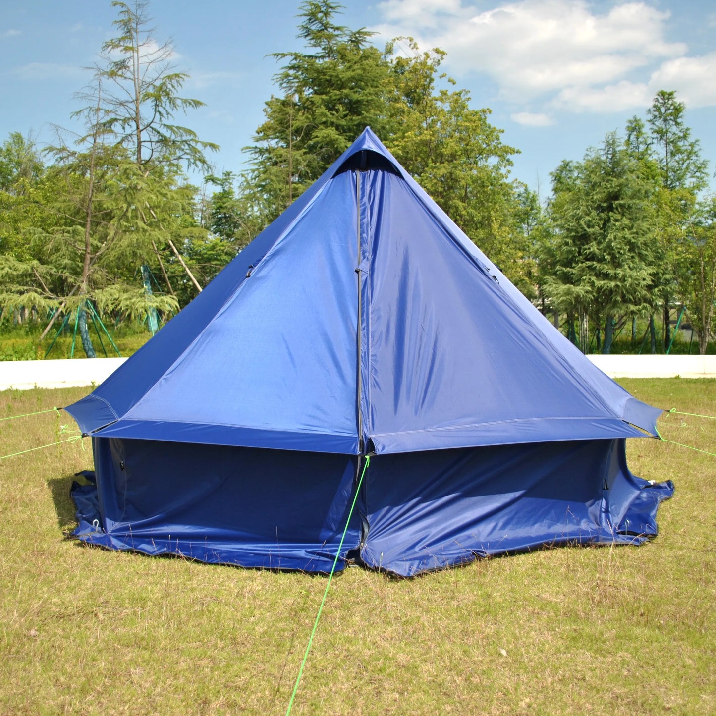 8 Person Large Pyramid Hot Tent with Four Seasons Camping Chimney Wood Stove for Outdoor Cooking Mongolian Bag Tent CZX-998
