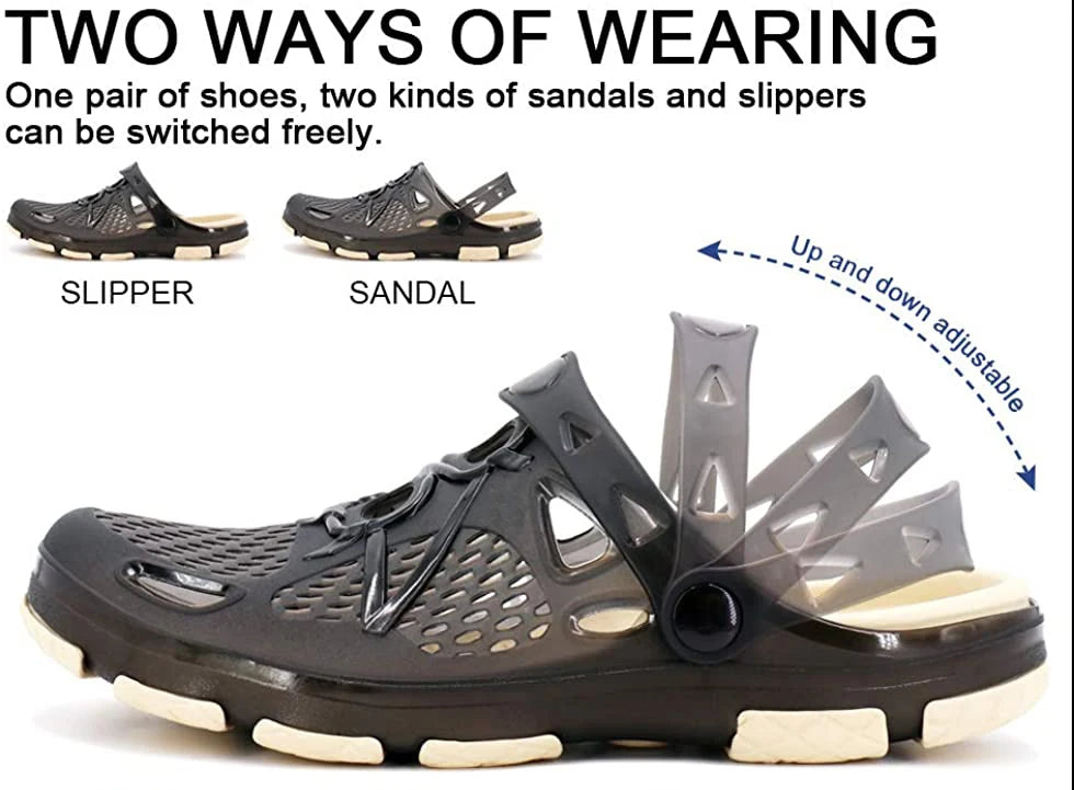 Men's lightweight slip-on sandals, indoor non-slip, outdoor beach casual, daily wear, comfortable slip-on shoes, fashionable clo