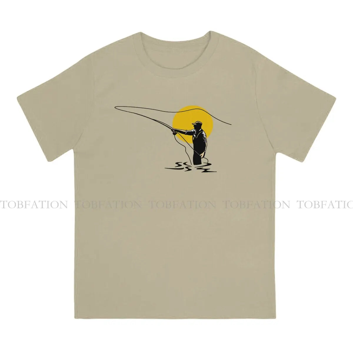 Fisherman Fishing Vintage Tshirt Graphic Men Tops Vintage Punk Summer Short Sleeve Cotton Harajuku T Shirt