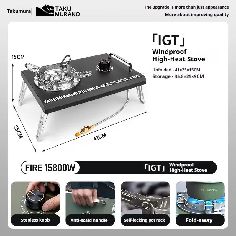 Outdoor Camping Portable Folding Gas Stove Camping Cassette Stove IGT Tabletop Stove Small Cookware Gas Stove Picnic Stove