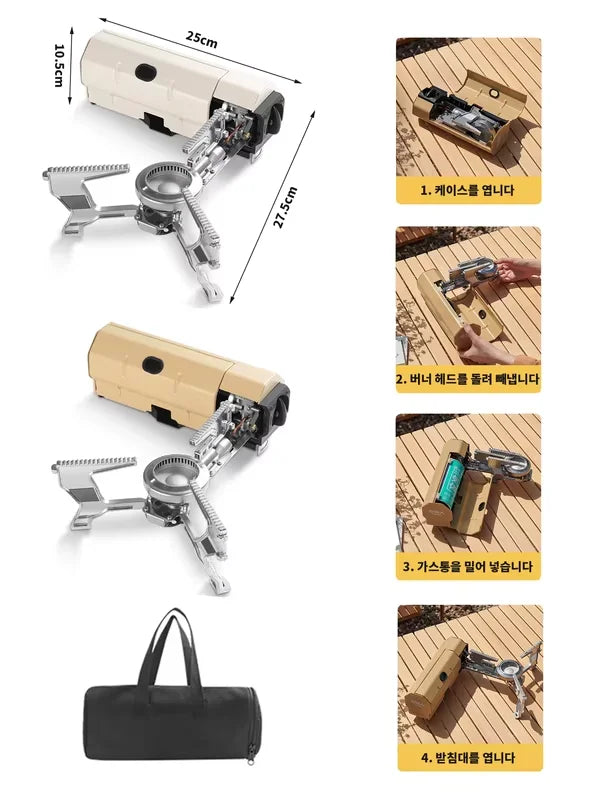 PRIMITIVE Camping Gas Stove Portable Lightweight Canister Top Stove Compact Durable Outdoor Cooking Picnic Backpacking Stove