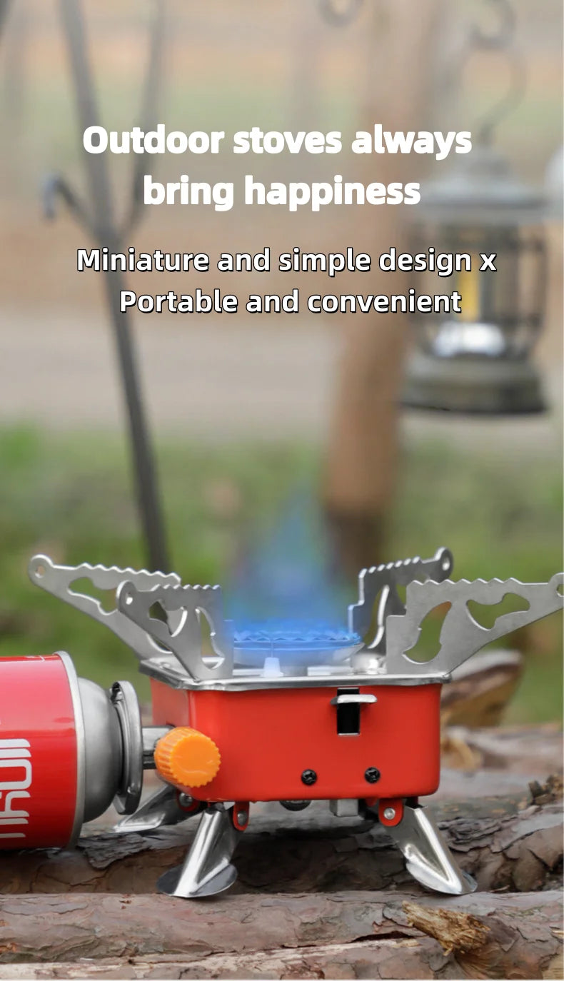 Portable camping stove burner, foldable and windproof outdoor fire stove, camping, hiking, picnic, camping burner, barbecue stov