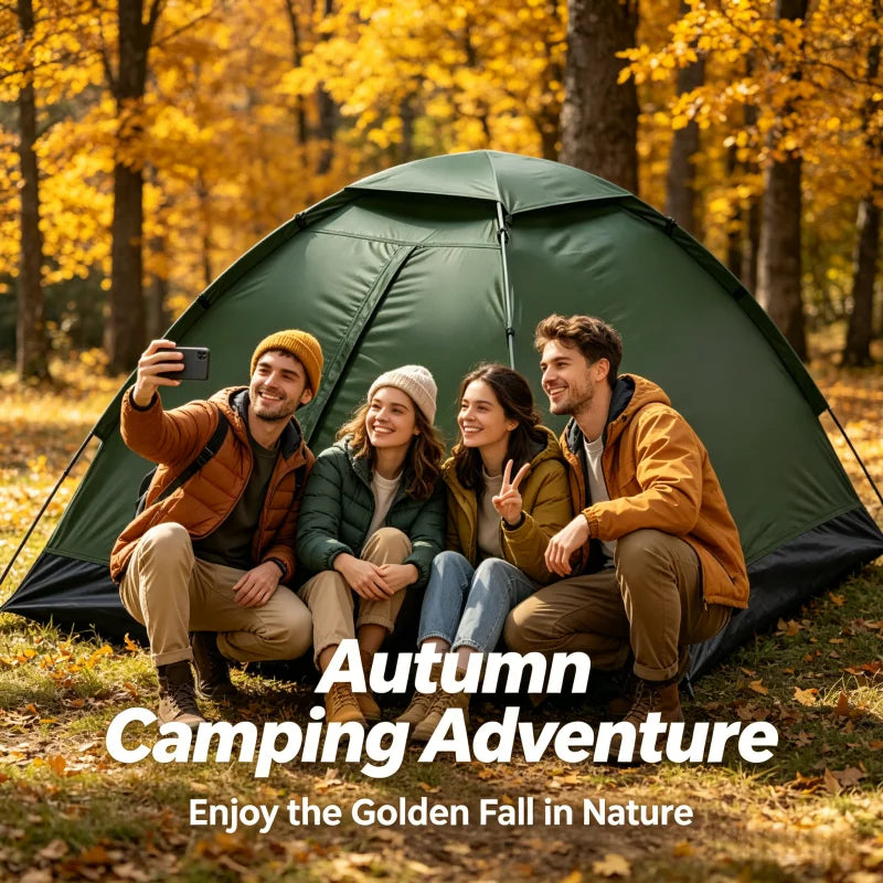 Sun shield, camping tent, ultralight tent – 2-person outdoor equipment for hiking, dual-layer door, portable camping accessory.