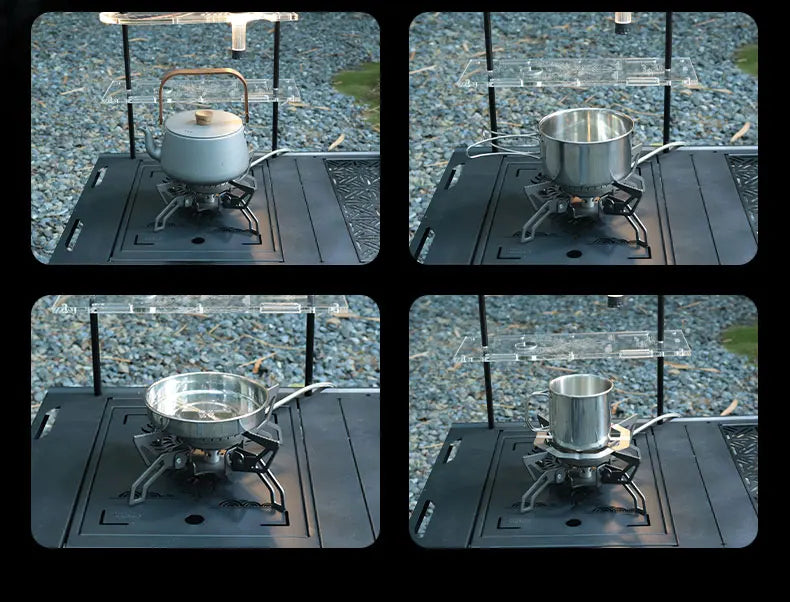 4200W Camping Stove with Gas BurnerSwirl Flame Ultralight Windproof High Power Gas Stove Outdoor Heater for Camping Hiking