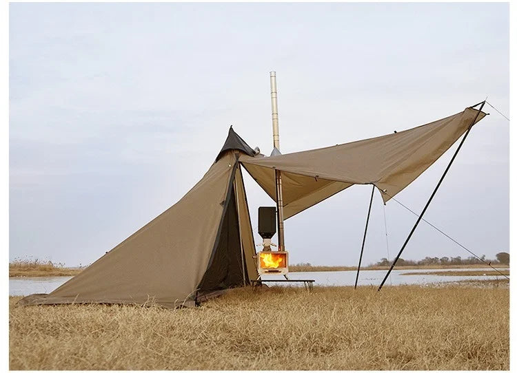 ASTA GEAR Fk 4 Camping pyramid ultralight tent can burn firewood, stove with snow skirt