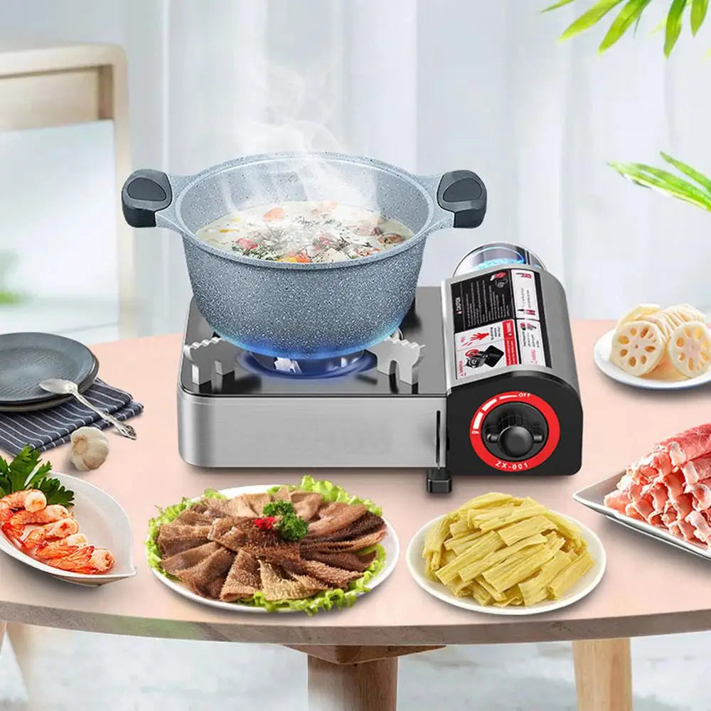 Camping Gas Stove Burner Mini Cassette Stove Portable Windproof Cassette Furnace Electronic Ignition camp Picnic Furnace Burner