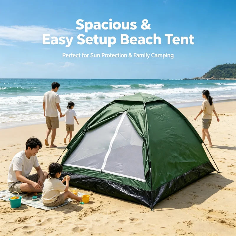 Ultralight tent for 2 persons – dual-layer door, sun shield. Essential camping equipment for outdoor hiking & adventure.