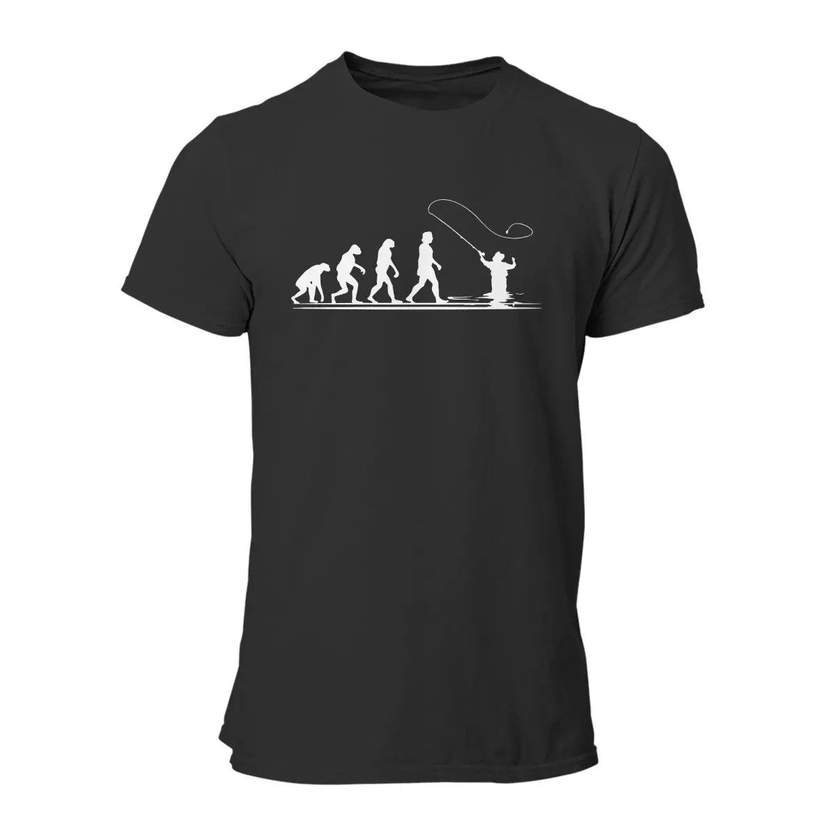 Evolution of Man Fly Fishing Funny T Shirt for men 100% Cotton printed plus size Fishing Angling Fishermen Fish Retr Gift Idea