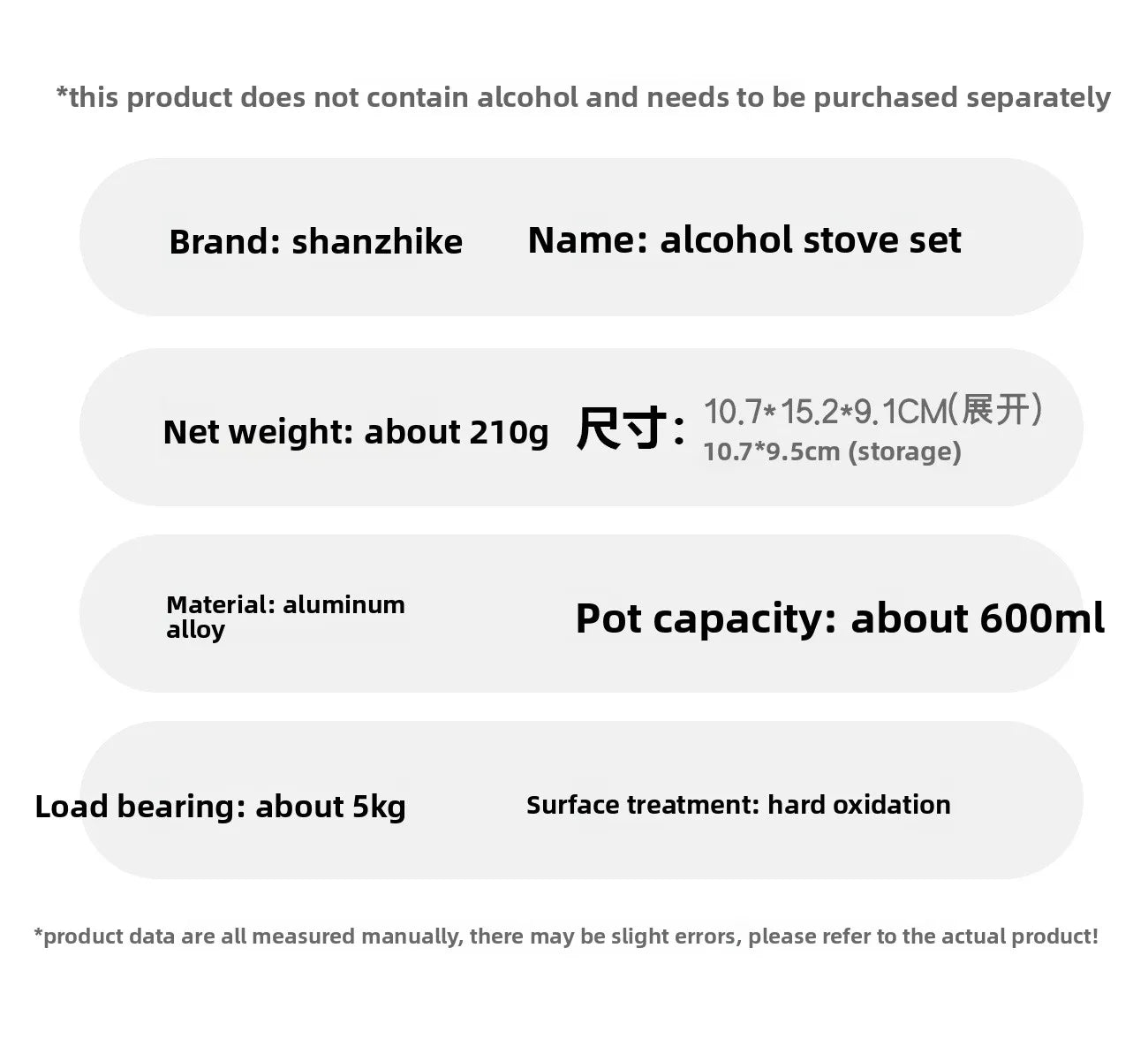MOUNTAINHIKER New Outdoor Camping Alcohol Stove Set All-in-one Portable Lightweight Aluminum Alloy Stove Pot Cooking Accessory