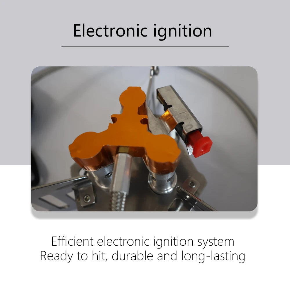 Portable Lightweight Outdoor Camping Three-Head Stove for Barbecue And Tea Drinking - Compact Travel-Friendly Design