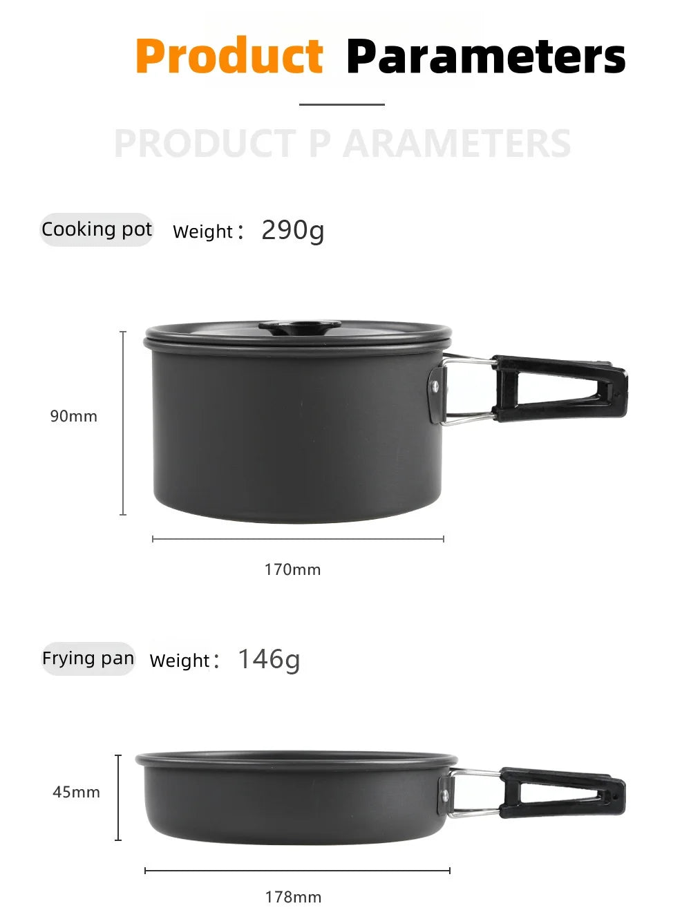 2026 NEW Outdoor Camping Cookware Set for 2-3 Persons Including Folding Pot Kettle with Tableware Portable Backpacking Stove Kit