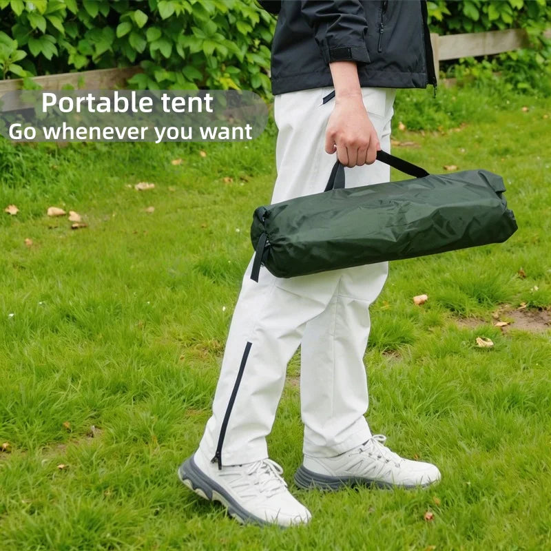 Ultralight tent for 2 persons – dual-layer door, sun shield. Essential camping equipment for outdoor hiking & adventure.