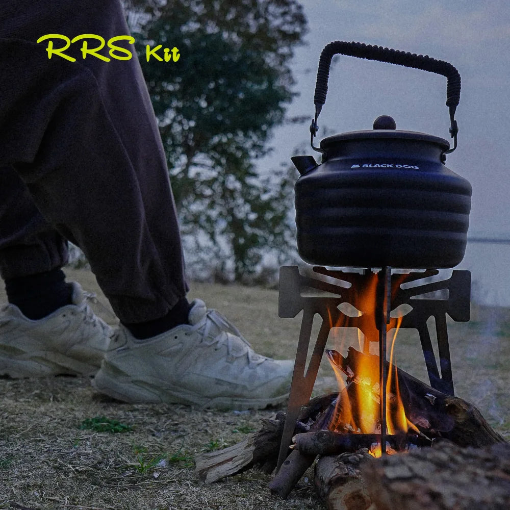 2026Outdoor Camping Incinerator BasePortable Kettle Stand Multifunctional Collapsible Stand Grate Stainless Steel Charcoal Stove