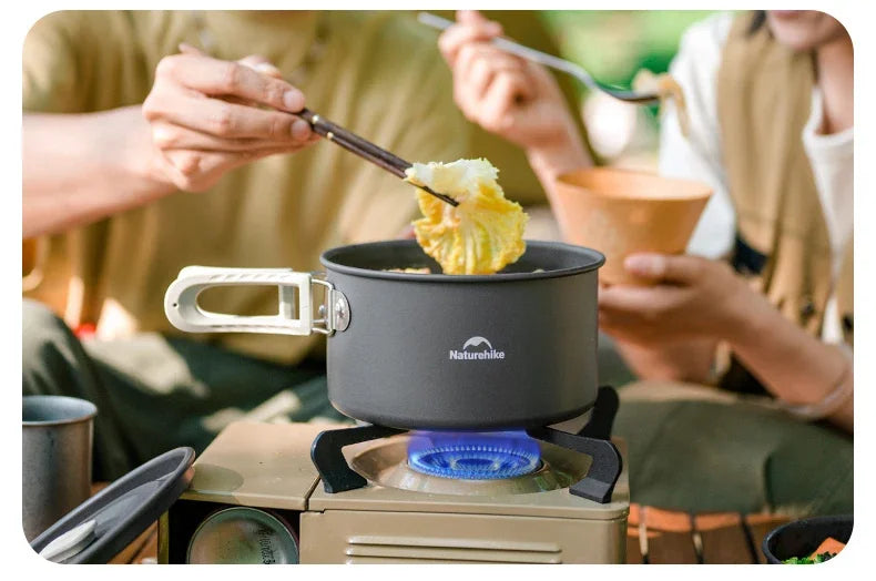 Naturehike Camping Cookware Outdoor Cooking Ultralight Aluminum Pot Kettle Tablewear Set Cool Camping Gear Kitchen Accessories