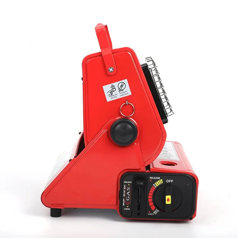 Portable Gas Camping Stove Outdoor Picnic BBQ Stove Portable Hand Warmer Home Heater Cassette Stove for Camping Tent Fishing