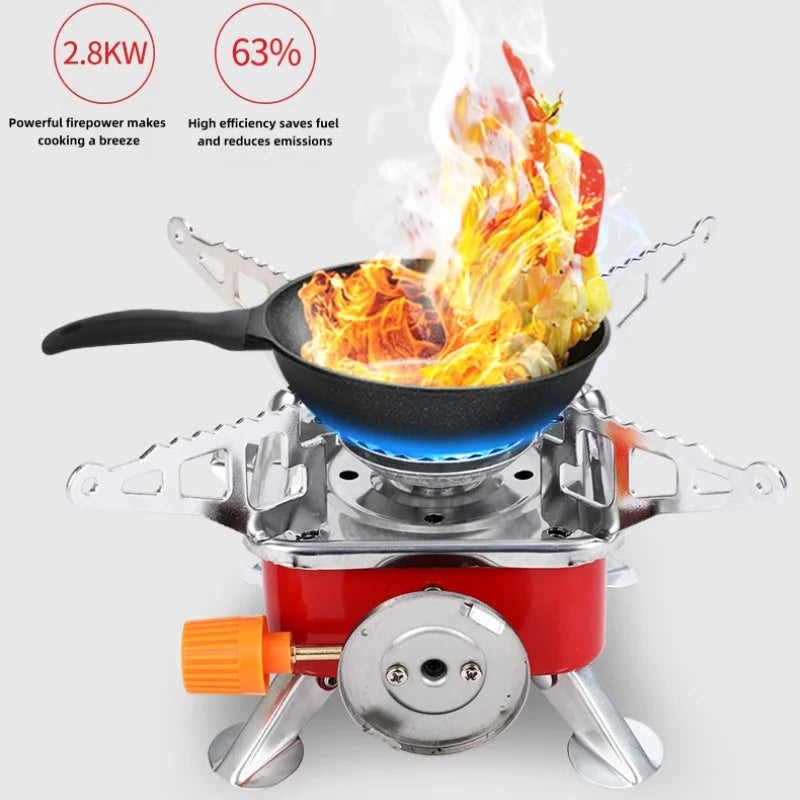 Portable camping stove burner, foldable and windproof outdoor fire stove, camping, hiking, picnic, camping burner, barbecue stov